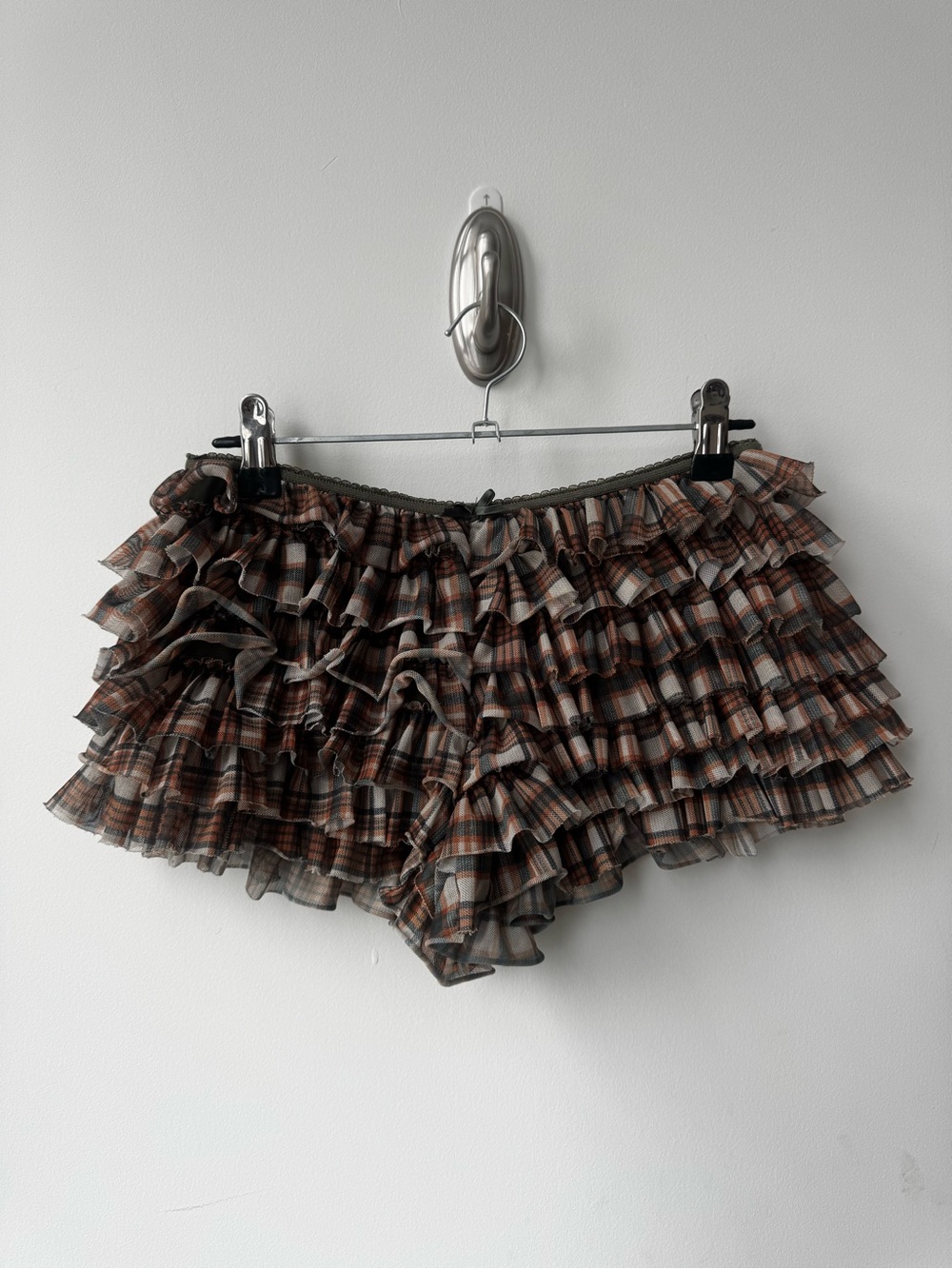 Jaded London Brown Plaid Shorts
